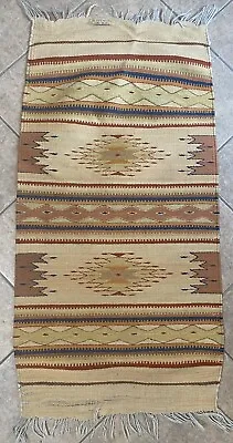 $55 • Buy Zapotec Oaxacan Hand Woven Natural Dye Geometric Pattern Home WoolTapestry Rug