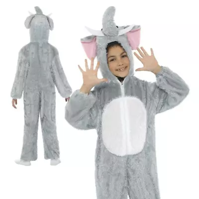 Elephant Costume Jungle Kids Animal Zoo Childs Kids Boys Fancy Dress Costume • £14.99