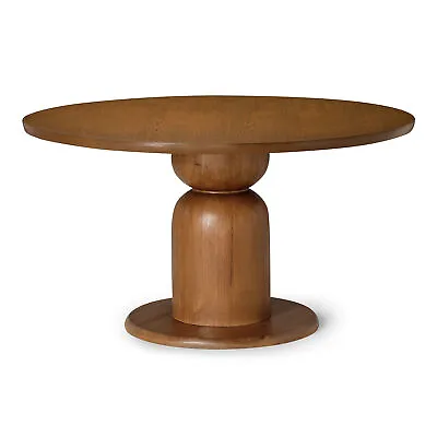 Maven Lane Mila Contemporary Round Wooden Dining Table In Refined Brown Finish • $999