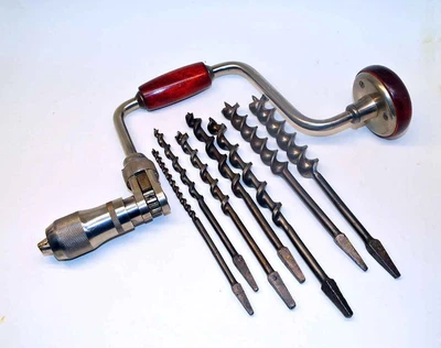 $42.45 • Buy Millers Falls Mohawk Shelburne 1710 Ratchet Brace Drill + 7 Bits Clean Vtg Tool