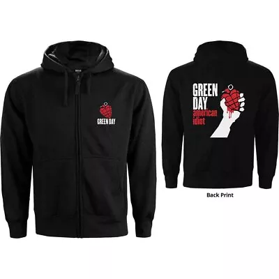 Green Day 'American Idiot' Black Zip Hoodie - NEW • $36.98