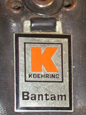$47.60 • Buy Rare Metal  Koehring Bantam Enameled Pendant Leather Key Chain Key Holder