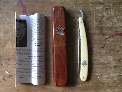 1950s-60s Puma 68  Inox Special  Straight Razor Etched Inlaid 5/8  Original Box • $119