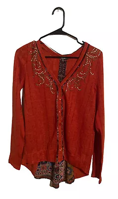 Miss Me Womens Blouse Shirt Orange  • $2.30