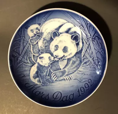 Bing & Grøndahl 6  Mors Dag 1992  Panda With Cubs  Mother's Day Plate • $1.29