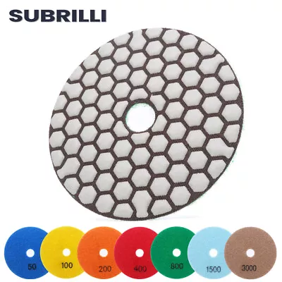 4  Diamond Polishing Pad Dry Use Sharp Flexible Sand Disc Granite Marble Stone • $3.89