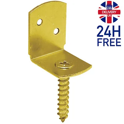 £15.42 • Buy Galvanised L Shaped Fence Panel 90 Degree Right Angle Brackets Screw In Clips El