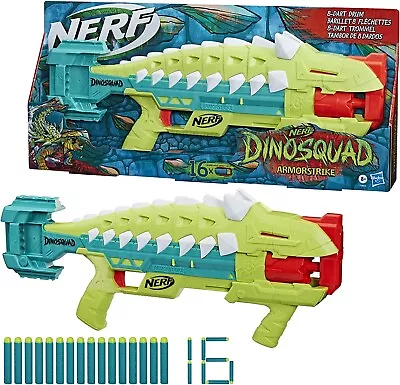 Nerf DinoSquad Armorstrike Dart Blaster 8-Dart Rotating Drum New Toy Gun Fire • $67.50