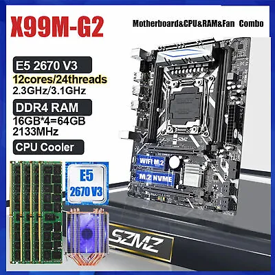 X99M-G2 Motherboard Combo With XEON E5 2670V3 Processor 16GB DDR4 RAM CPU Cooler • $359.98