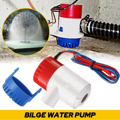 1100GPH 12V Electric Marine Submersible Bilge Sump Water Pump For Boat Yacht • $14.89