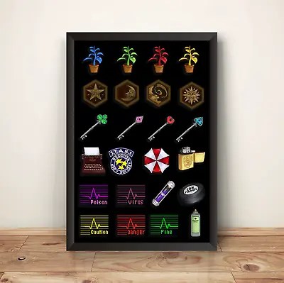 Resident Evil Icons Premium Poster (Vectorized) • $29.99