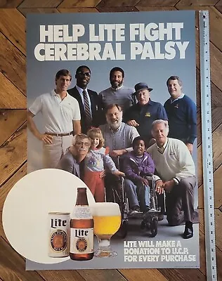 Miller Lite Advertising Poster Help Fight Cerebral Palsy 80's 90's  • $24.71