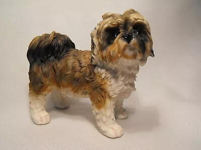£13.99 • Buy SHIH TZU FIGURE ORNAMENT FIGURINE MODEL BROWN AND WHITE DOG STATUE Shihtzu Gift