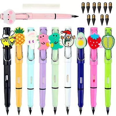 ATBEAMEN 10 Sets Writing Pens Inkless Everlasting Infinity Magic Pencil W/Eraser • £10.52