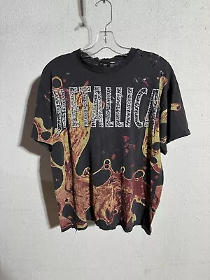 Vintage 1996 Metallica Load T Shirt L Thrashed Thrash Metal Slayer Megadeth • $575