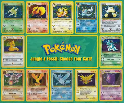 $29.95 • Buy 1999 Pokemon Jungle & Fossil: Choose Your Card! All Pokemon Available