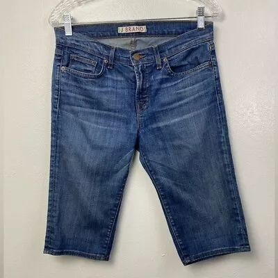 J Brand Denim Blue Bermuda Jean Shorts Size 28 Classic Basic Denim Vacation • $25