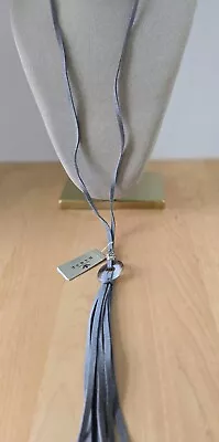 BARSE  Genuine Mother Of Pearl Leather Tassel  Necklace  MSRP $24 • $12