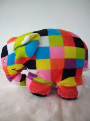 2007 David McKee  Elmer  Elephant Stuffed Plush Animal 8 Inch Patchwork   • $12