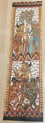 Vintage Kamasan Bali Indonesia Scroll Painting Hindu Javanese RINU UBUD Art • $119