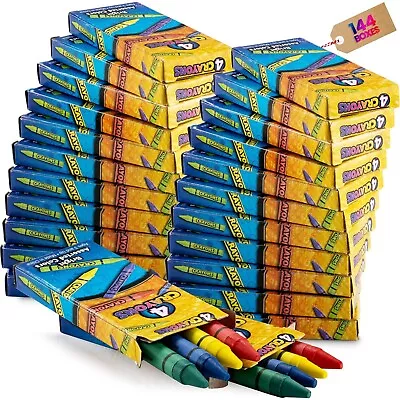 Bedwina Bulk Crayons - 576 Crayons! Case Of 144 4-Packs Premium Color Crayon... • $33.53