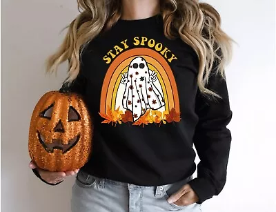 Happy Halloween Pumpkin Tee Witch  Season Unisex Sweatshirt Stay Spooky • £14.69