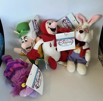 Collection Of 4 - Vintage Disney Store Bean Bag Plush - Alice In Wonderland NWT • $16