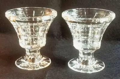 Pair Of Mikasa Crystal Holders Candle Pillars & Votives Madison Avenue • $12