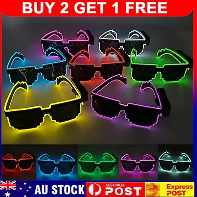 $15.88 • Buy LED EL Wire Glasses Light Up Glow Neon Sunglasses Eyewear Shades Nightclub Party
