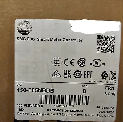 SOFT START UNIT Smart Motor Controller ALLEN-BRADLEY 150-F85NBDB NEW IN BOX • $2729