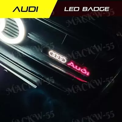 For Audi LED Light Car Front Grille Emblem Badge Illuminated Bumper Sticker X1 • $12.88