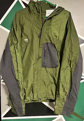 Mountain Hardware Conduit Rain Jacket Men’s XL Green Gray Waterproof Ski • $34.99