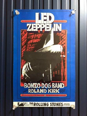 $2500 • Buy [Good] Led Zeppelin Concert Poster 1969 Vintage 54.7㎝×34.7㎝