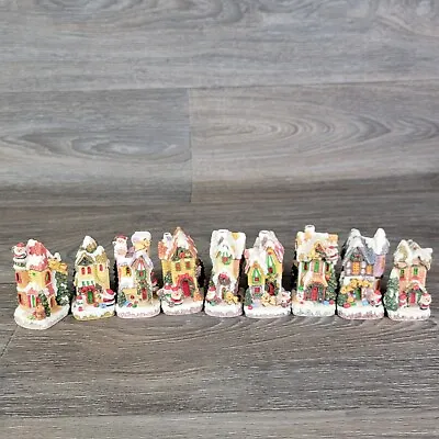 Vintage Riviera Collection Miniature Christmas Houses Lot Of Nine Small Village • $23.75