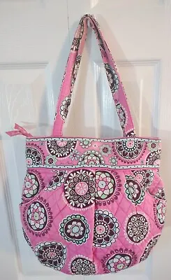 Vera Bradley Pink Medallions Shoulder Bag-Pockets-Medium Size-Double Straps • $4.95