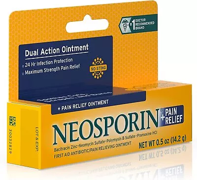 £9.50 • Buy Neosporin Plus Pain Relief  And Generics 0.5oz