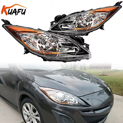 KUAFU For 2010 2012 2013 Mazda 3 Chrome Housing Amber Corner Projector Headlight • $99