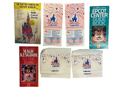 1986 Walt Disney World 15th Anniversary Lot Brochure Guide Book Napkins • $24.95