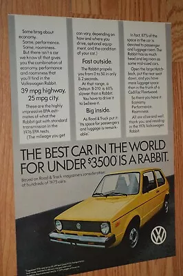 ★1976 Vw Rabbit Original Vintage Advertisement Print Ad 76 Volkswagen • $9.99