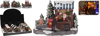 LED Light Up Christmas Decoration Illuminated Christmas Market Stall Scene   • £9.99