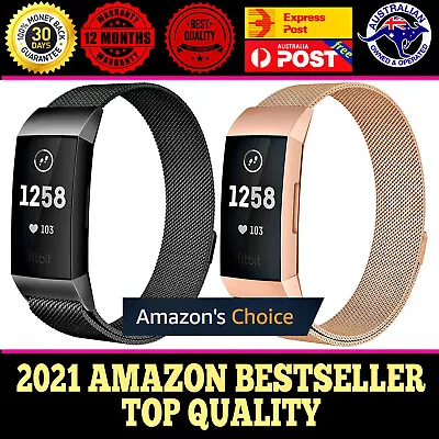 $12.45 • Buy For Fitbit Charge 3 4 Replacement Wristband Watch Band Strap Bracelet Milanese