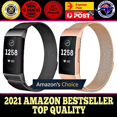 $12.45 • Buy For Fitbit Charge 3 4 Replacement Wristband Watch Band Strap Bracelet Milanese