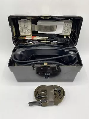 1963 German DFG Fernsprecher Military Field Phone Telephone Bakelite • $69.95