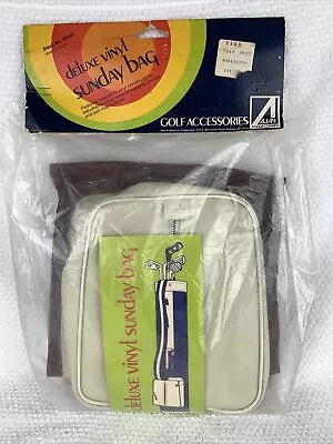 Vintage NEW! Deluxe Vinyl Sunday Golf Bag By AJAY Sealed! Stock No.20585 Rare! • $68.53