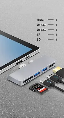 $31.61 • Buy For Surface Pro 7/7+ USB C Hub With 4K Compatible-HDMI Adapter+ USB C