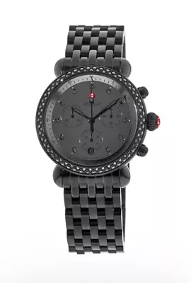 MICHELE CSX Signature Black Diamond Dial Black Steel Women's Watch MWW03D000051 • $1500