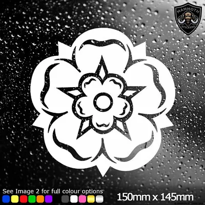 Yorkshire Rose Car Sticker Novelty Window Bumper Decal Yorkshire Van Vinyl • £2.69