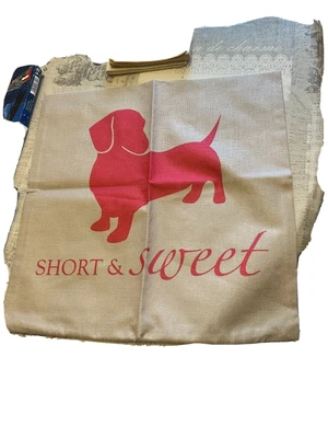 £0.99 • Buy Dachshund Gifts Cute Sweet Cushion Cover 