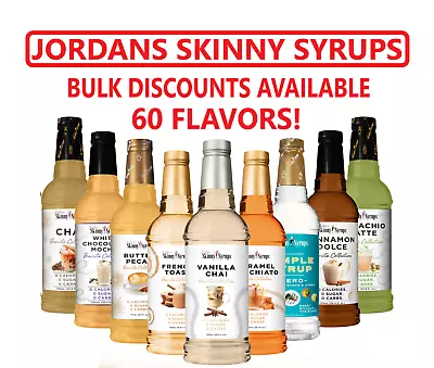 PICK 2 AND GET 20% OFF Jordans Skinny Syrup SUGAR FREE KETO Flavoring Enhancer • $14.84