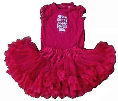 Okie-dokie I Love Daddy Daddy Loves Me Baby Suit Size 0-3months & Tutu Skirt • £3.50
